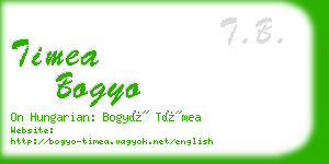 timea bogyo business card